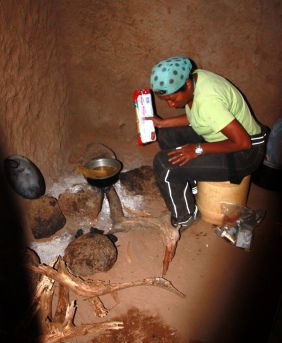 Khukie preparing dinner in Bubisa